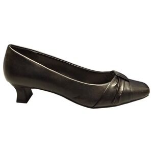 Easy Street Waive Dress Pumps Women's 8.5M Black Kitten‎ Heel Square Toe 404611
